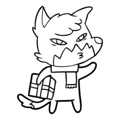 clever cartoon fox