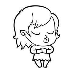 cute cartoon vampire girl