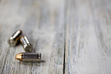 Full Metal Jacket Bullets on Background