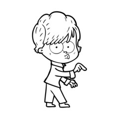 cartoon woman
