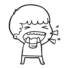 cartoon laughing man