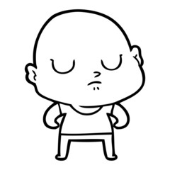 cartoon bald man