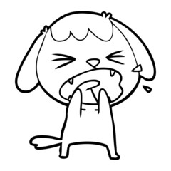 cute cartoon dog barking