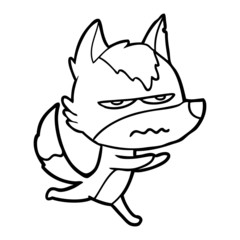 cartoon annoyed wolf
