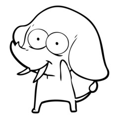 happy cartoon elephant