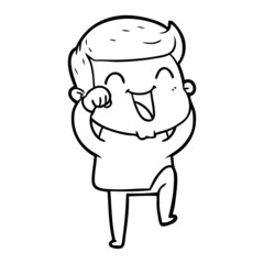 cartoon man laughing