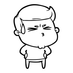 cartoon frustrated man