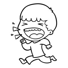 cartoon laughing man