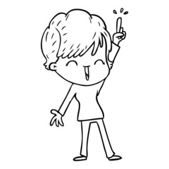 cartoon laughing woman