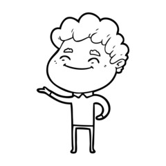 cartoon friendly man