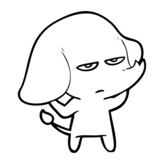annoyed cartoon elephant