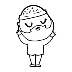 cartoon man with beard