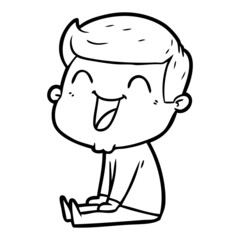 cartoon man laughing