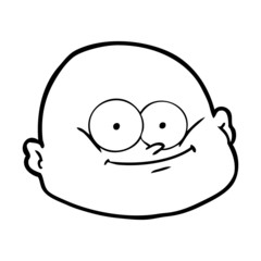 cartoon bald man