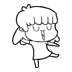 cartoon woman laughing