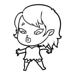 cute cartoon vampire girl