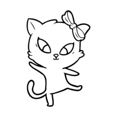 Obraz na płótnie Canvas cartoon cat
