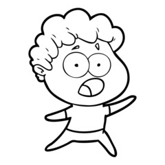 cartoon man gasping in surprise