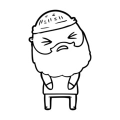 cartoon man with beard