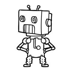 cartoon robot