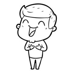 cartoon man laughing