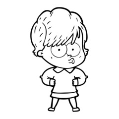 Obraz premium cartoon woman