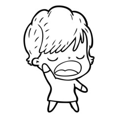 cartoon woman talking