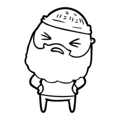 cartoon man with beard