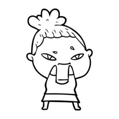 cartoon woman