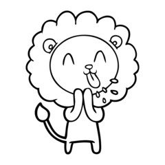 happy cartoon lion
