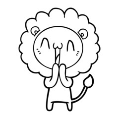 happy cartoon lion