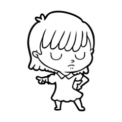 cartoon woman