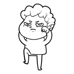 Obraz premium cartoon angry man