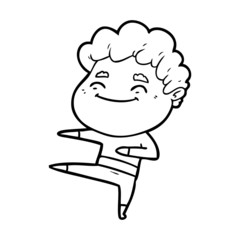 Fototapeta premium cartoon friendly man
