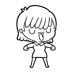 cartoon woman