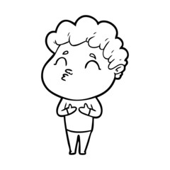 cartoon man pouting