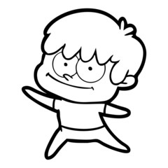 happy cartoon man