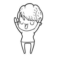 cartoon woman talking