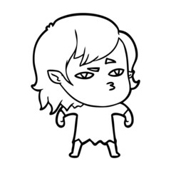 Obraz premium cartoon vampire girl