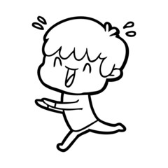 cartoon laughing boy