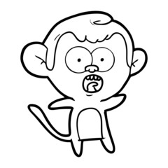 cartoon shocked monkey