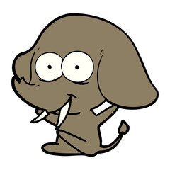 Fototapeta premium happy cartoon elephant