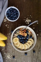 oatmeal with bluberry and banana
