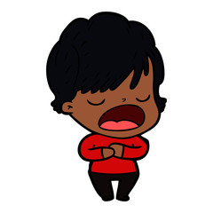 cartoon woman talking