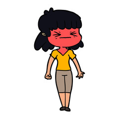cartoon angry girl