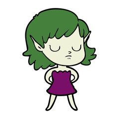 Obraz premium cartoon elf girl