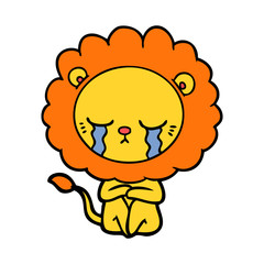 crying cartoon lion