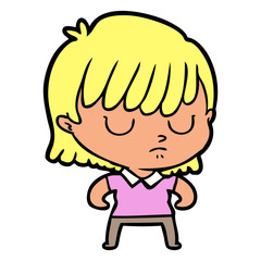 cartoon woman