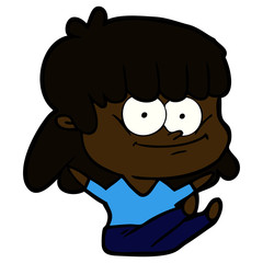 cartoon smiling woman