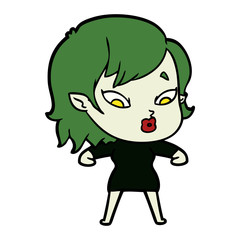 cute cartoon vampire girl